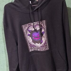 Black Hoodie with Purple Graphic